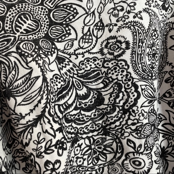 Nwt Anthropologie Samia Top Blouse Women’s tee boho Cotton Black White new - Picture 13 of 13